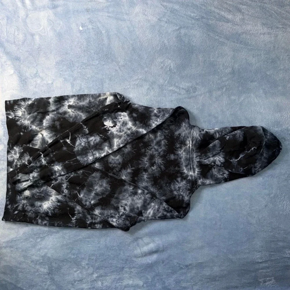 H&M Divided black and gray tie-dye hoodie